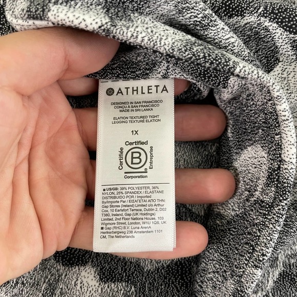 Athleta Elation Textured Tight Chakra Floral Black/ Seasalt 1X - Picture 11 of 15